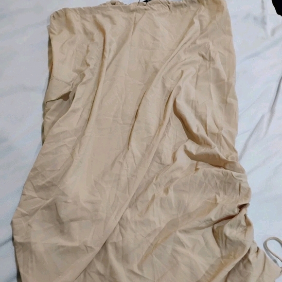 Fashion Nova Asymmetrical Tan Skirt with Drawstring - Picture 9 of 11